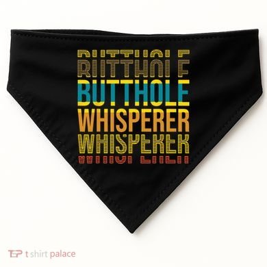 Butthole Whisperer Sarcastic Jokes Retro Funny Jokes Sarcastic USA-Made Doggie Bandana