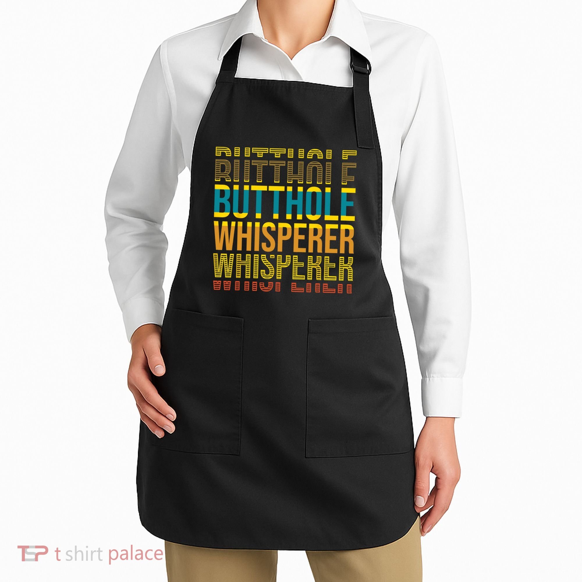 Butthole Whisperer Sarcastic Jokes Retro Funny Jokes Sarcastic Apron