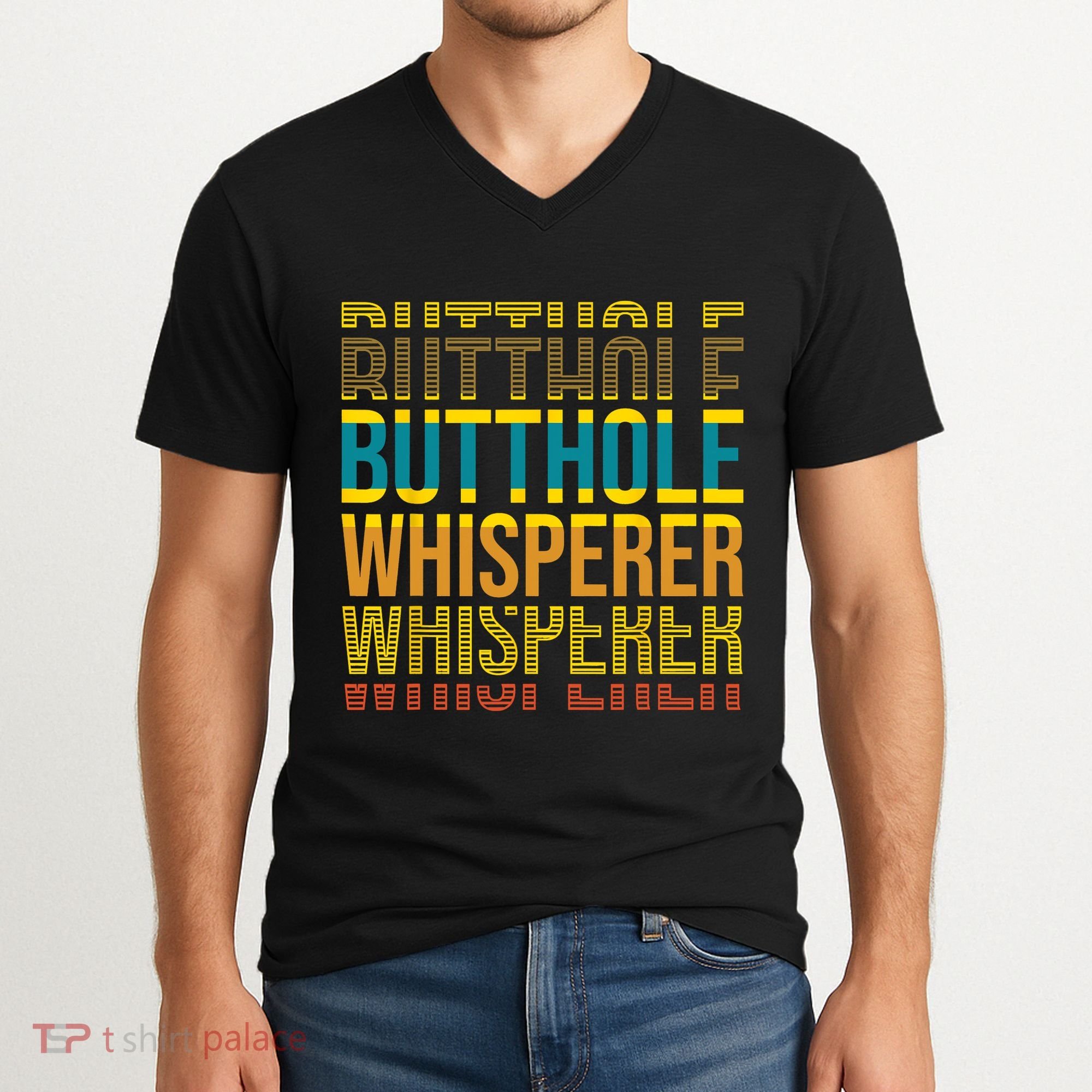Butthole Whisperer Sarcastic Jokes Retro Funny Jokes Sarcastic V-Neck T-Shirt