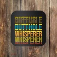 Butthole Whisperer Sarcastic Jokes Retro Funny Jokes Sarcastic Coaster thumb 0