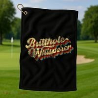Butthole Whisperer Sarcastic Jokes Retro Funny Present Trending Golf Towel thumb 1