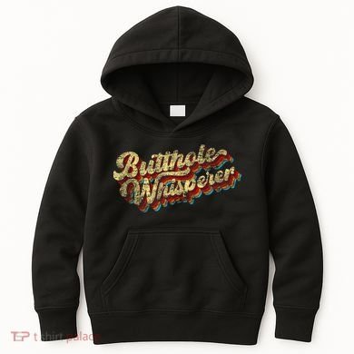 Butthole Whisperer Sarcastic Jokes Retro Funny Present Trending Kids Hoodie