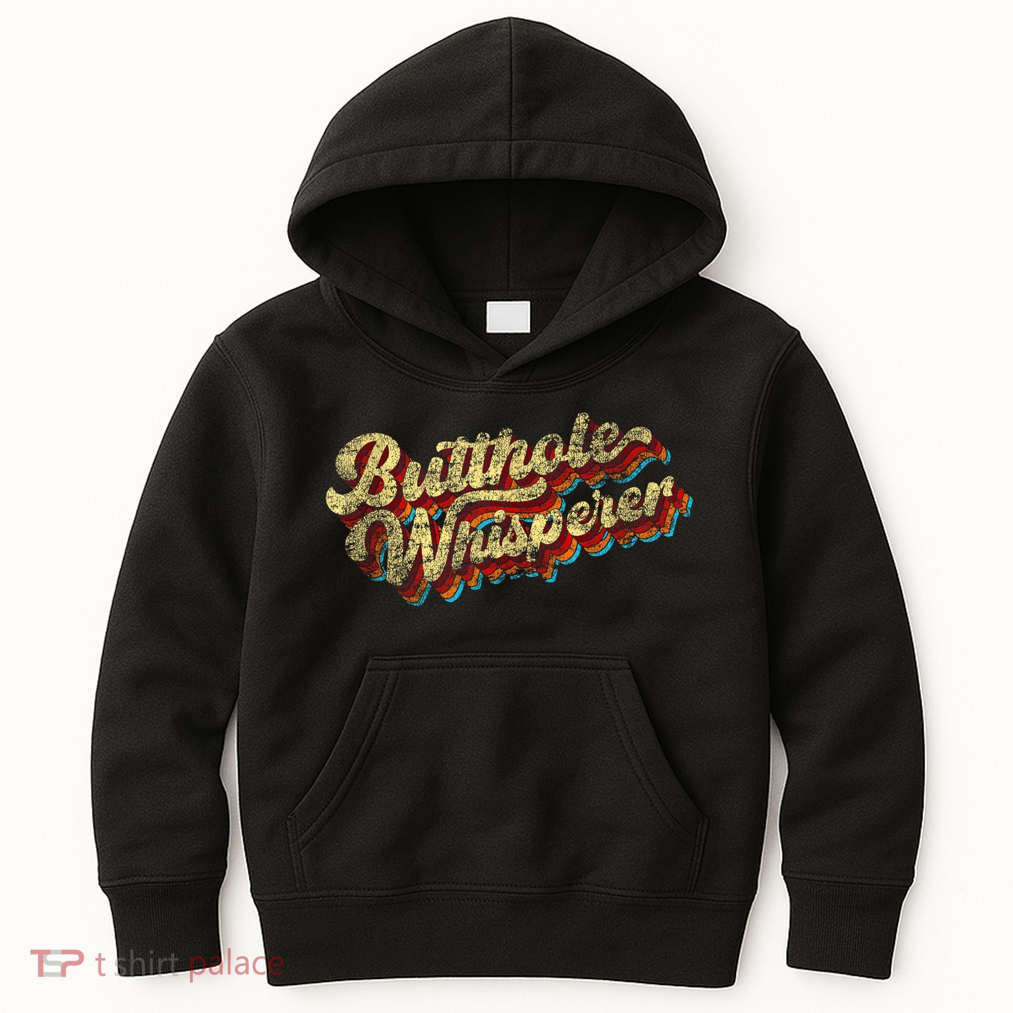 Butthole Whisperer Sarcastic Jokes Retro Funny Present Trending Kids Hoodie