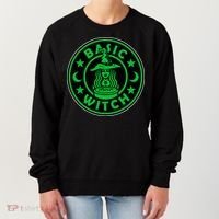 Basic Witch Spooky Halloween Funny Women's Sweatshirt thumb 0