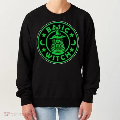 Basic Witch Spooky Halloween Funny Women's Sweatshirt