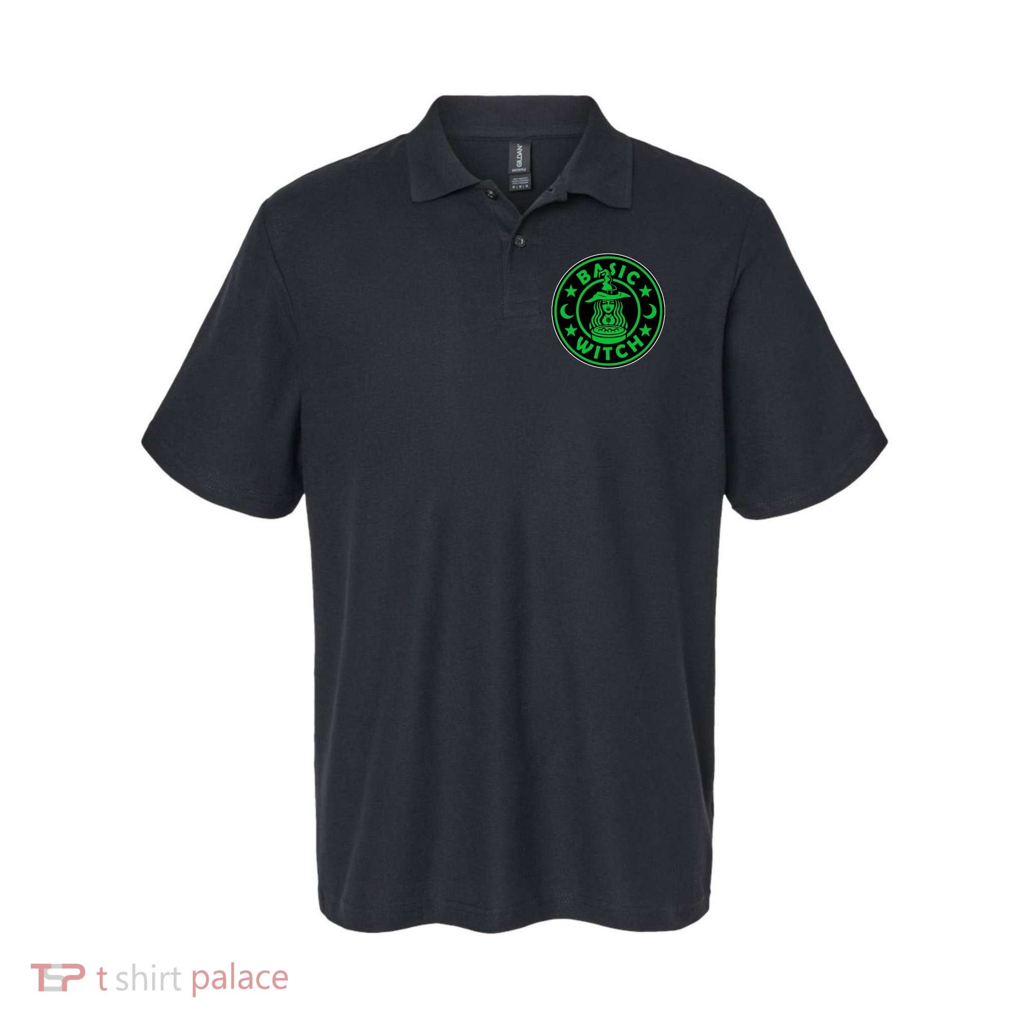 Basic Witch Spooky Halloween Funny Polo