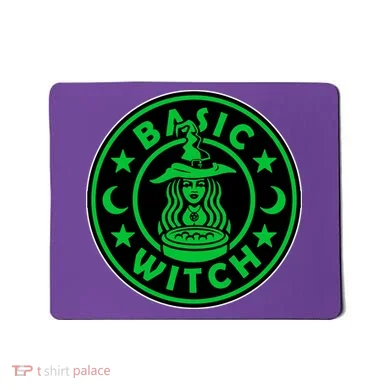 Basic Witch Spooky Halloween Funny Mousepad