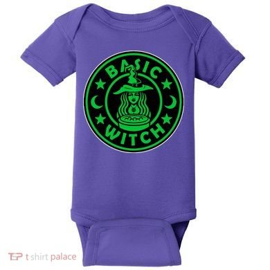 Basic Witch Spooky Halloween Funny Baby Bodysuit