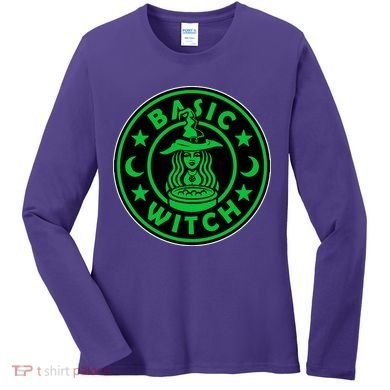 Basic Witch Spooky Halloween Funny Women's Long Sleeve Shirt