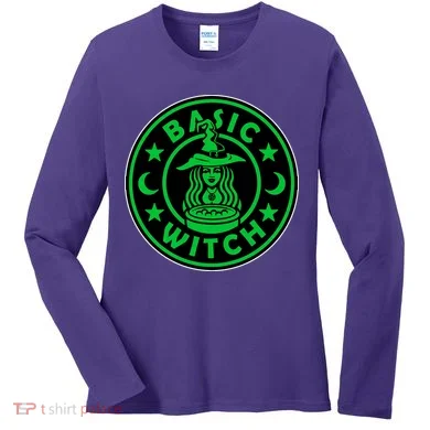 Basic Witch Spooky Halloween Funny Women's Long Sleeve Shirt
