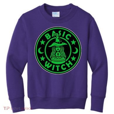 Basic Witch Spooky Halloween Funny Kids Sweatshirt