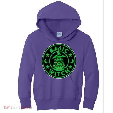Basic Witch Spooky Halloween Funny Kids Hoodie