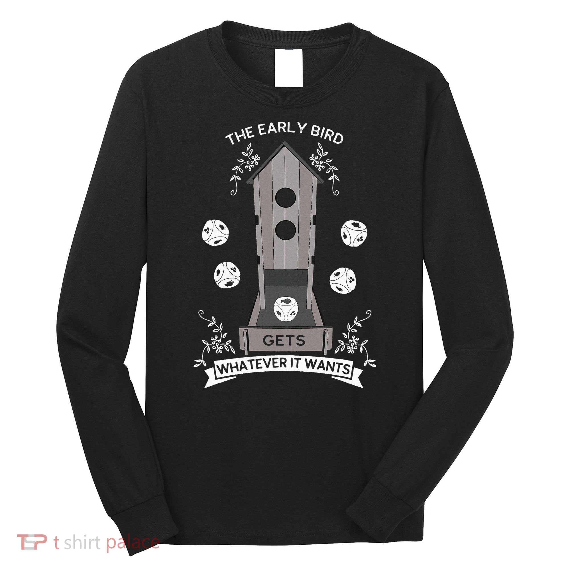 Bird Wingspan - The Early Bird Gets Whatever it Wants Dice Long Sleeve Shirt