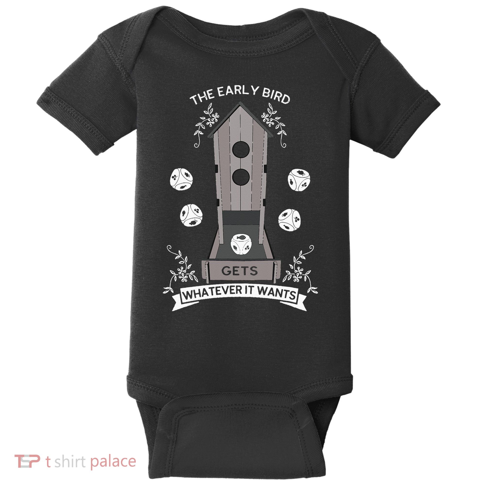 Bird Wingspan - The Early Bird Gets Whatever it Wants Dice Baby Bodysuit