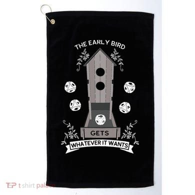Bird Wingspan - The Early Bird Gets Whatever it Wants Dice Golf Towel