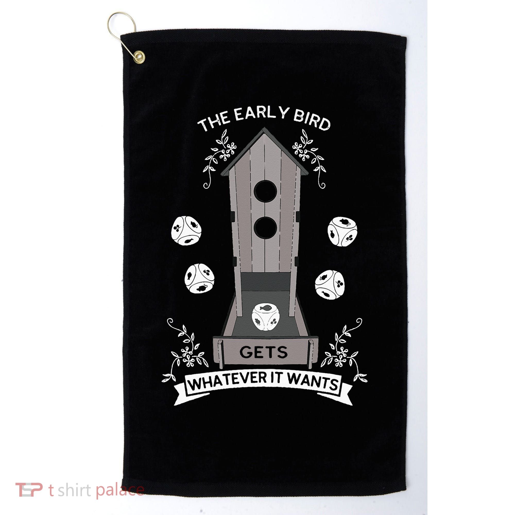 Bird Wingspan - The Early Bird Gets Whatever it Wants Dice Golf Towel