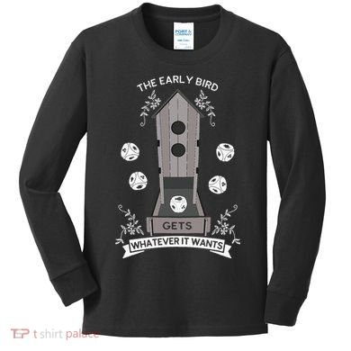 Bird Wingspan - The Early Bird Gets Whatever it Wants Dice Kids Long Sleeve Shirt