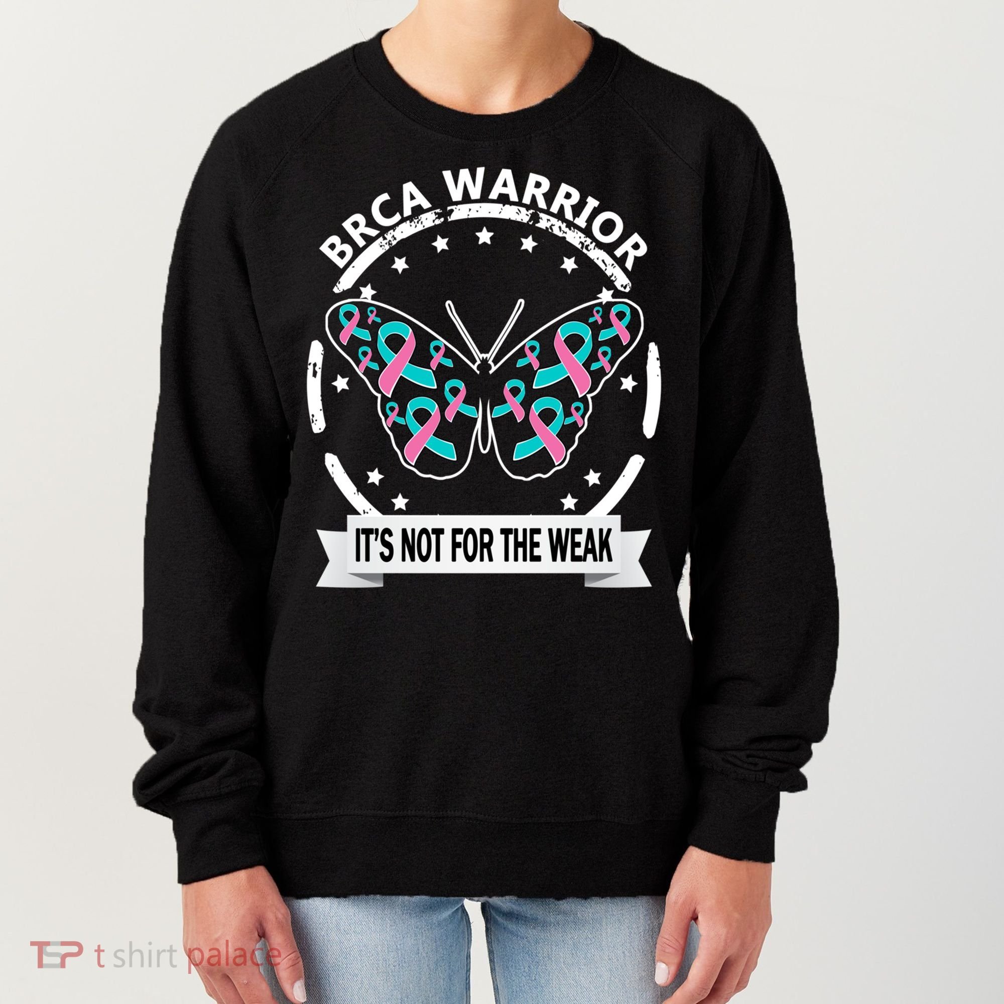 Brca Warrior Teal Pinkgiftribbon Breast Cancer Warrior Meaningful Gift Women's Sweatshirt