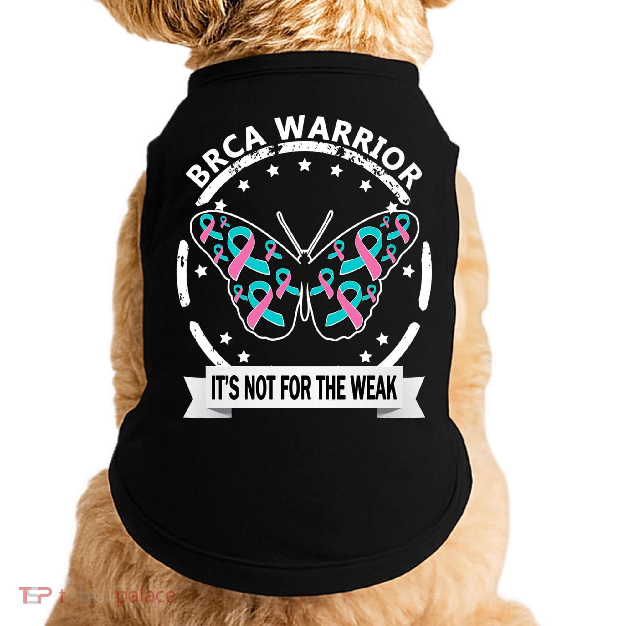 Brca Warrior Teal Pinkgiftribbon Breast Cancer Warrior Meaningful Gift Doggie Tank
