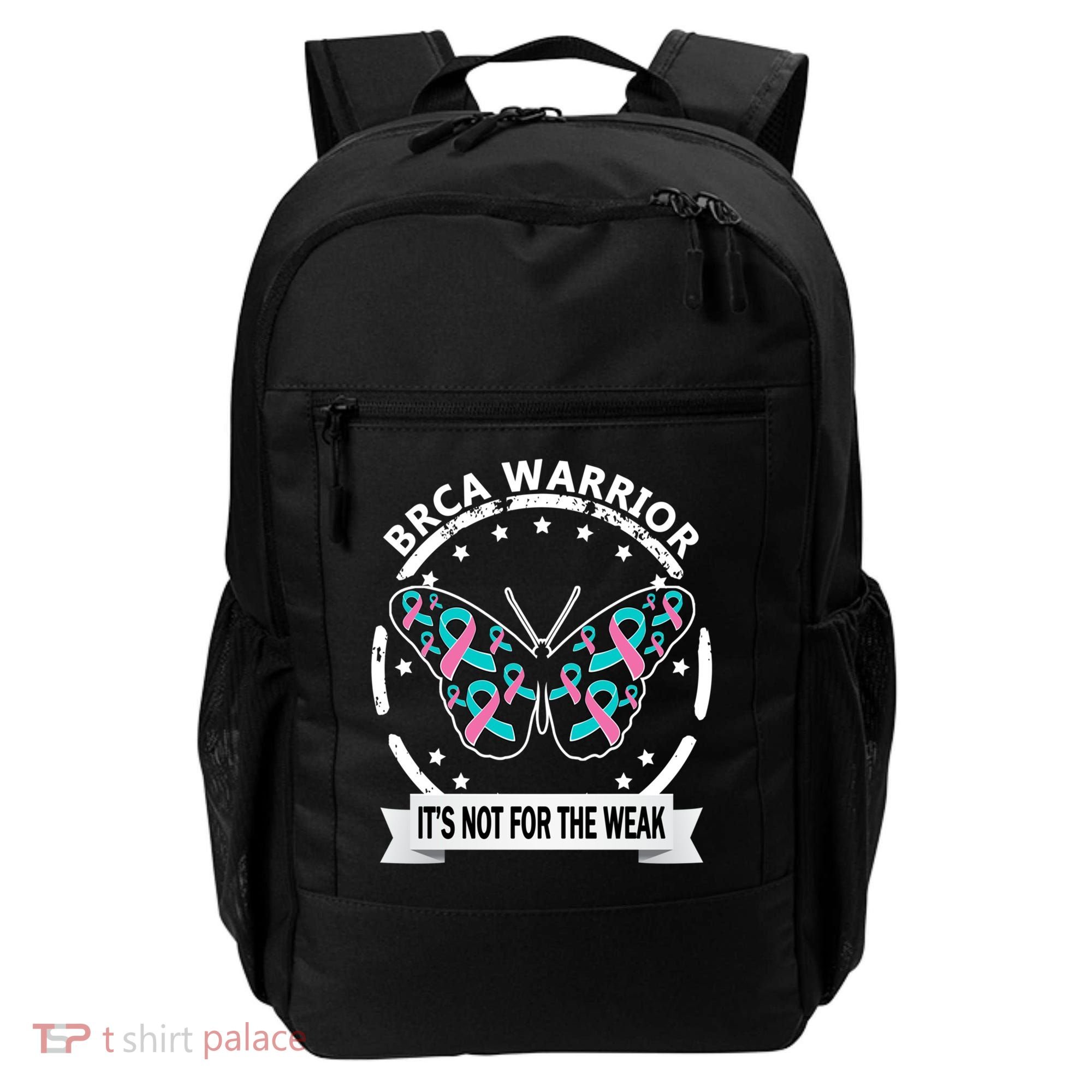 Brca Warrior Teal Pinkgiftribbon Breast Cancer Warrior Meaningful Gift Backpack