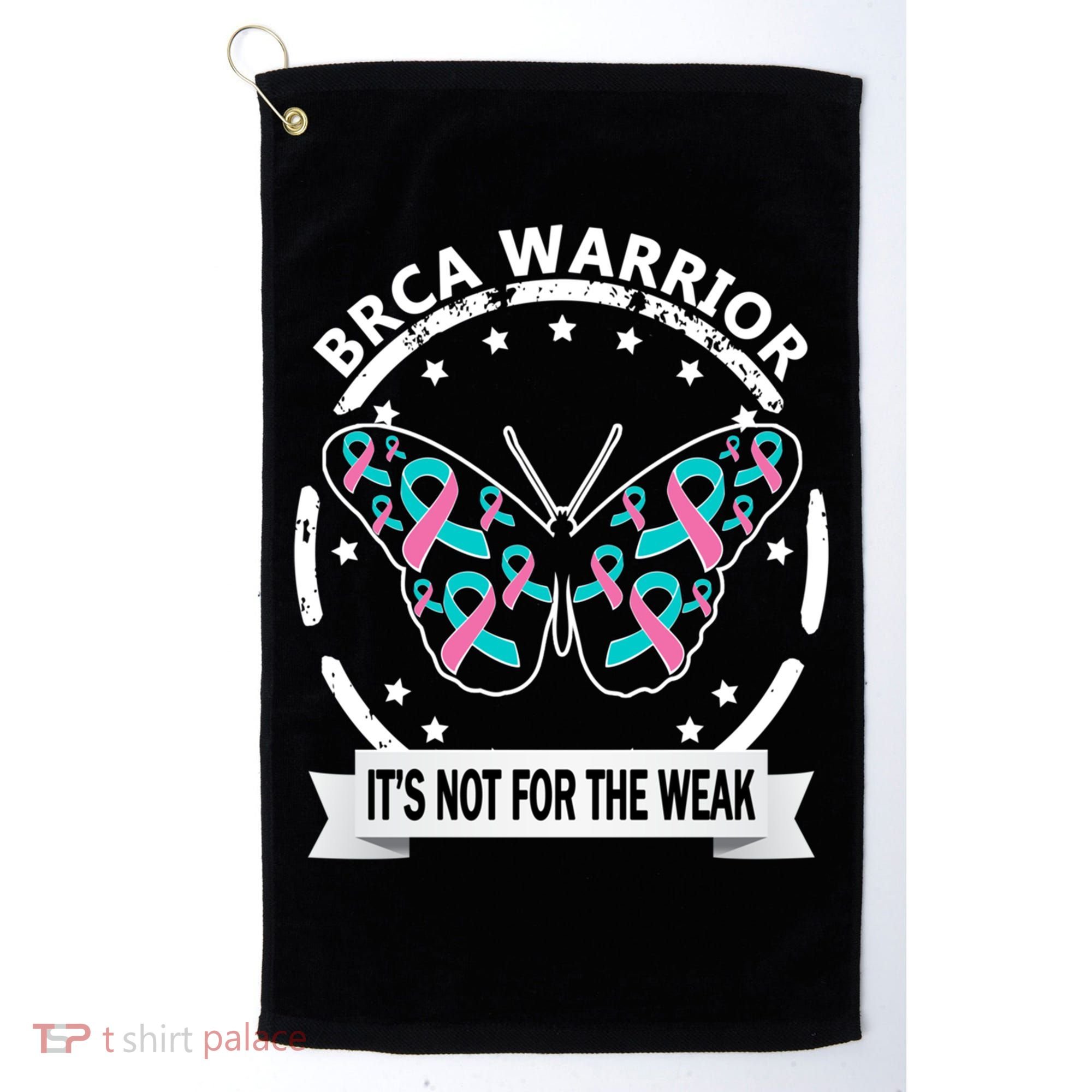 Brca Warrior Teal Pinkgiftribbon Breast Cancer Warrior Meaningful Gift Golf Towel