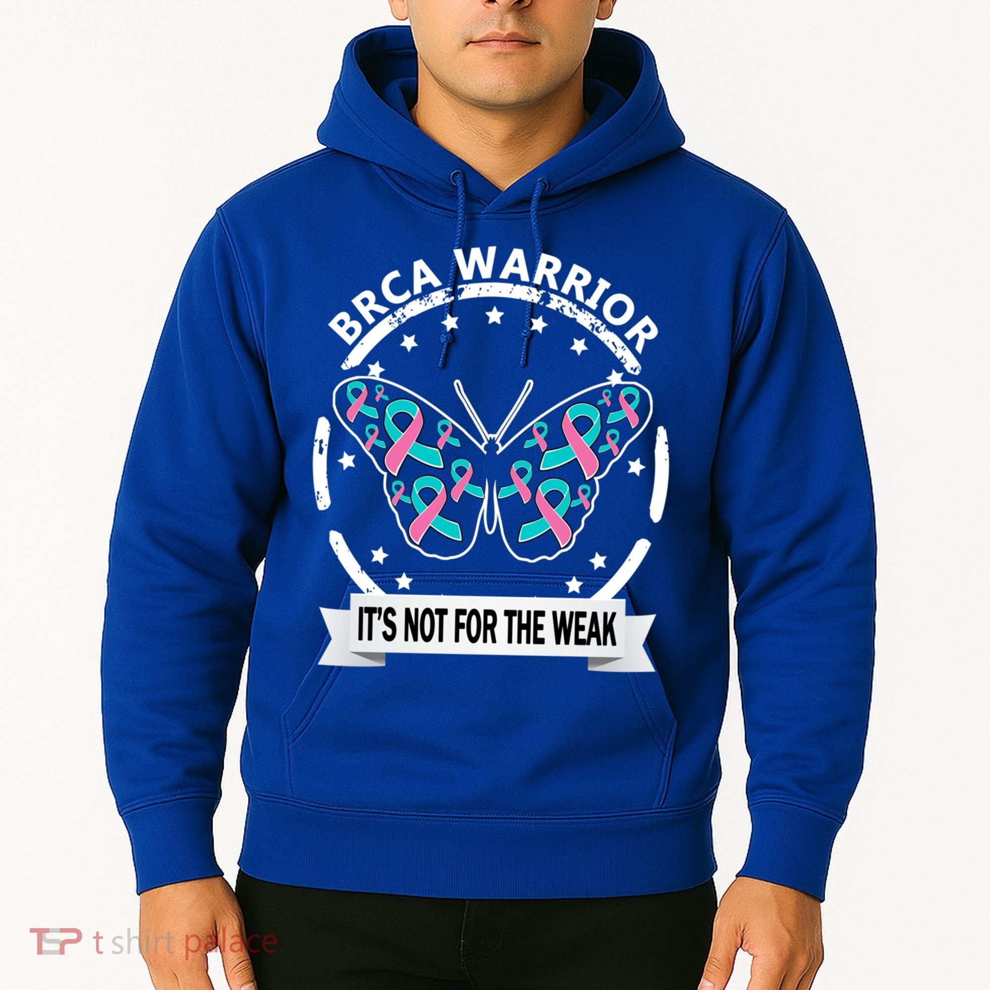 Brca Warrior Teal Pinkgiftribbon Breast Cancer Warrior Meaningful Gift Hoodie