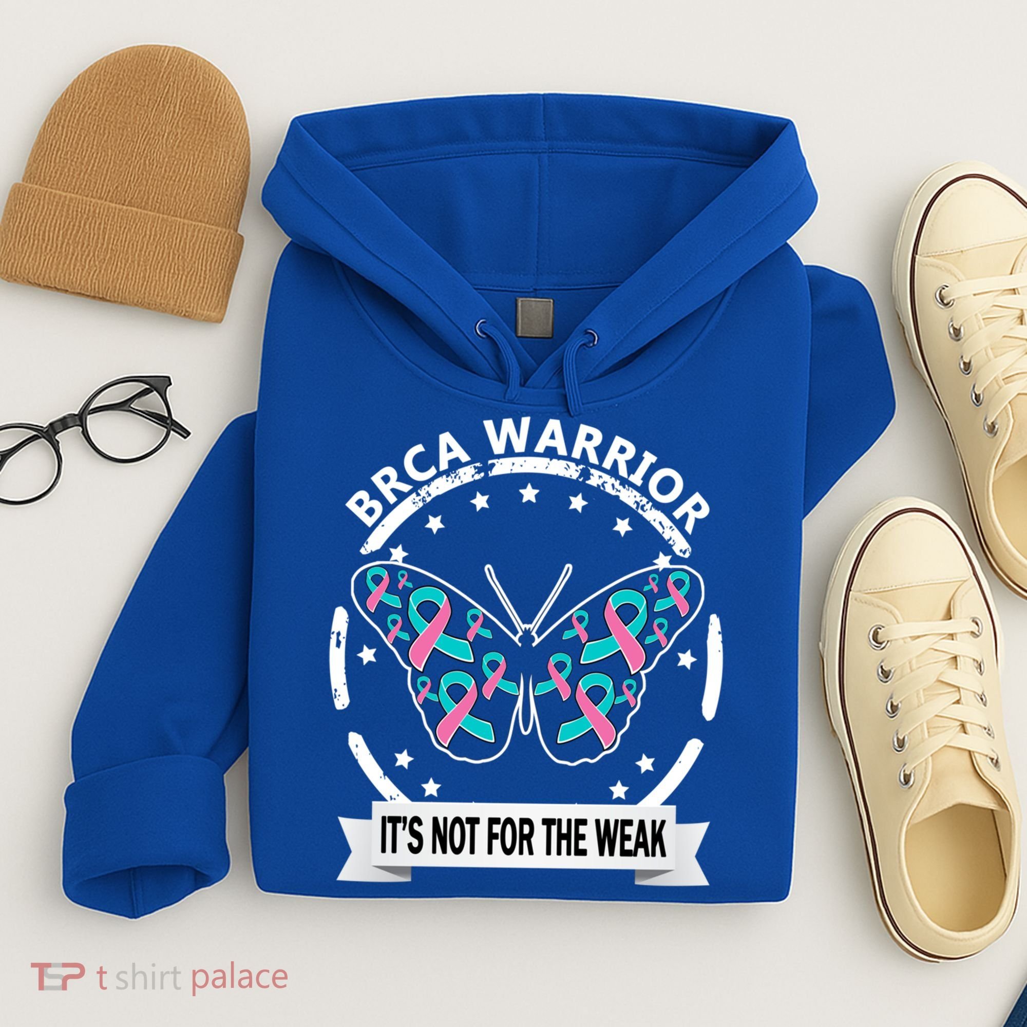 Brca Warrior Teal Pinkgiftribbon Breast Cancer Warrior Meaningful Gift Hoodie