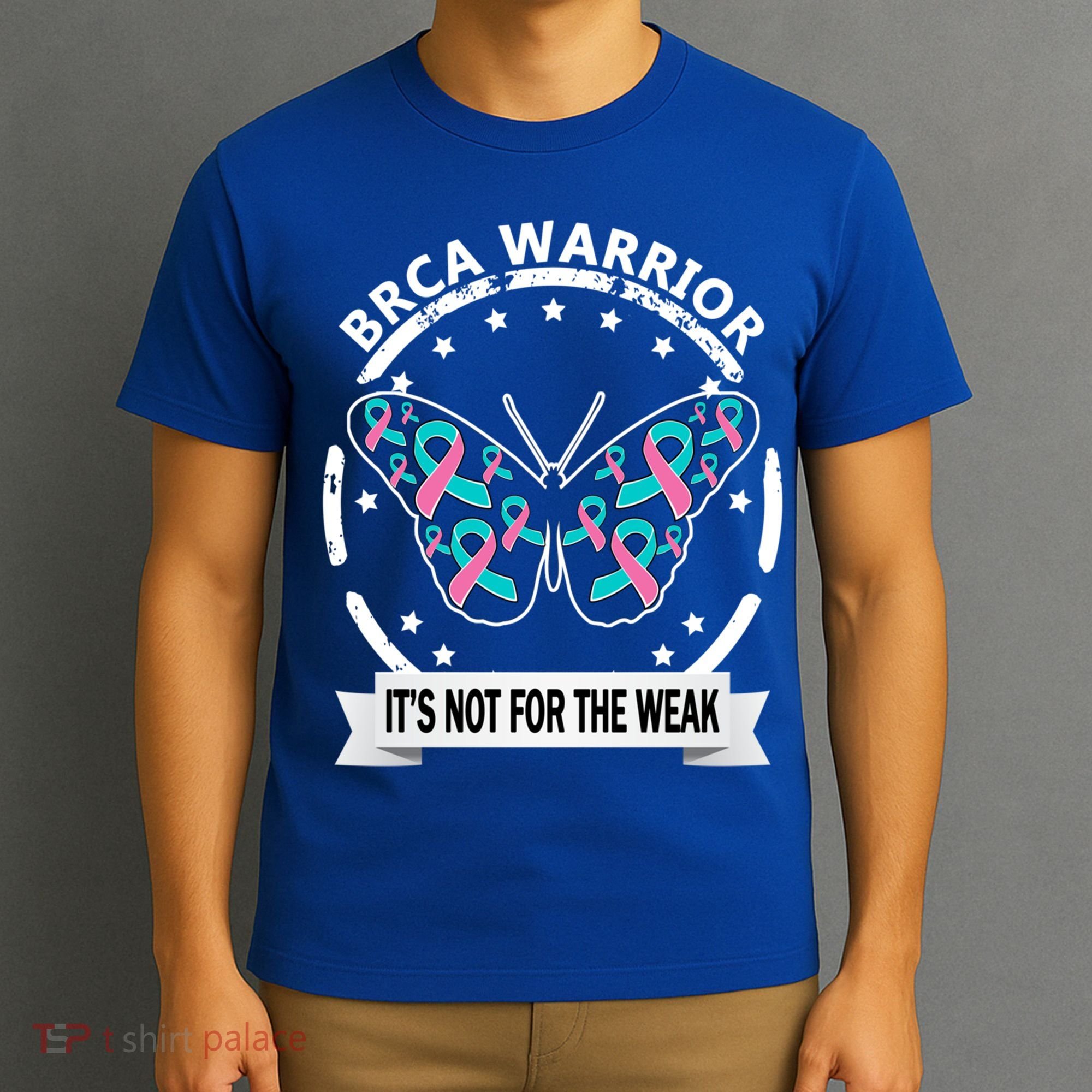 Brca Warrior Teal Pinkgiftribbon Breast Cancer Warrior Meaningful Gift T-Shirt