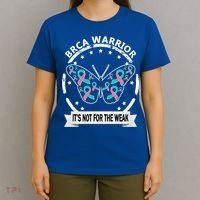 Brca Warrior Teal Pinkgiftribbon Breast Cancer Warrior Meaningful Gift T-Shirt thumb 4