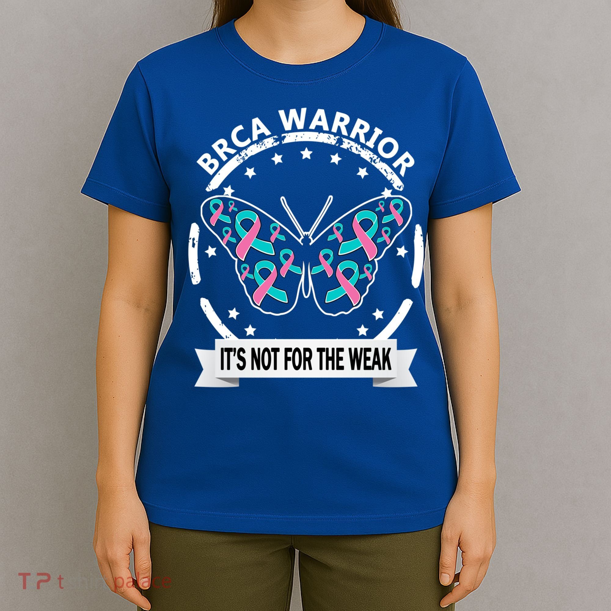 Brca Warrior Teal Pinkgiftribbon Breast Cancer Warrior Meaningful Gift T-Shirt