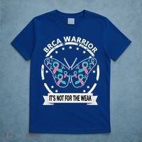 Brca Warrior Teal Pinkgiftribbon Breast Cancer Warrior Meaningful Gift T-Shirt thumb 5