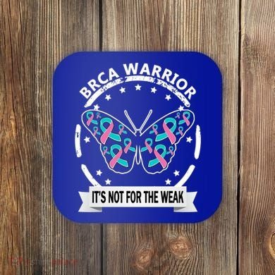 Brca Warrior Teal Pinkgiftribbon Breast Cancer Warrior Meaningful Gift Coaster