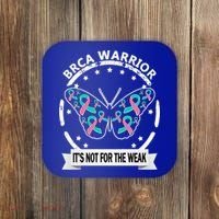 Brca Warrior Teal Pinkgiftribbon Breast Cancer Warrior Meaningful Gift Coaster thumb 0
