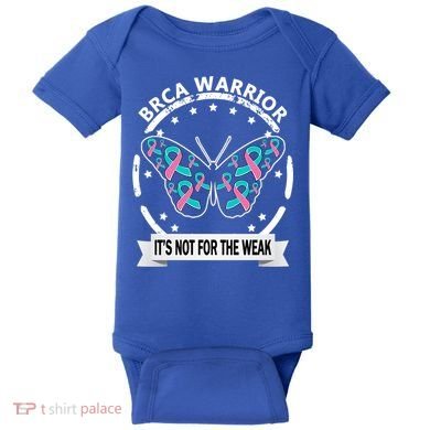 Brca Warrior Teal Pinkgiftribbon Breast Cancer Warrior Meaningful Gift Baby Bodysuit