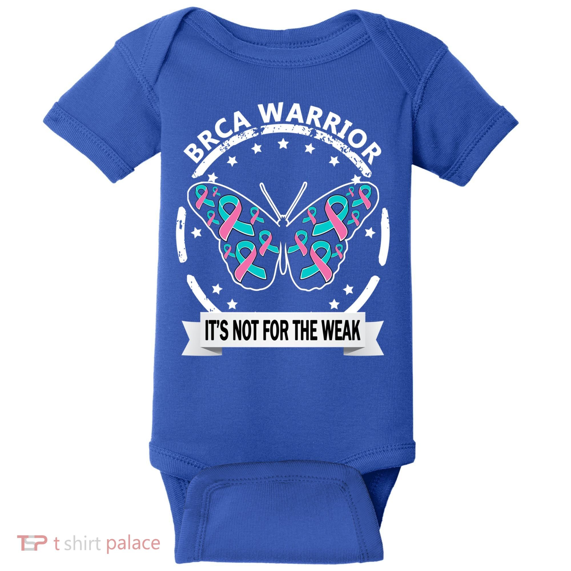 Brca Warrior Teal Pinkgiftribbon Breast Cancer Warrior Meaningful Gift Baby Bodysuit
