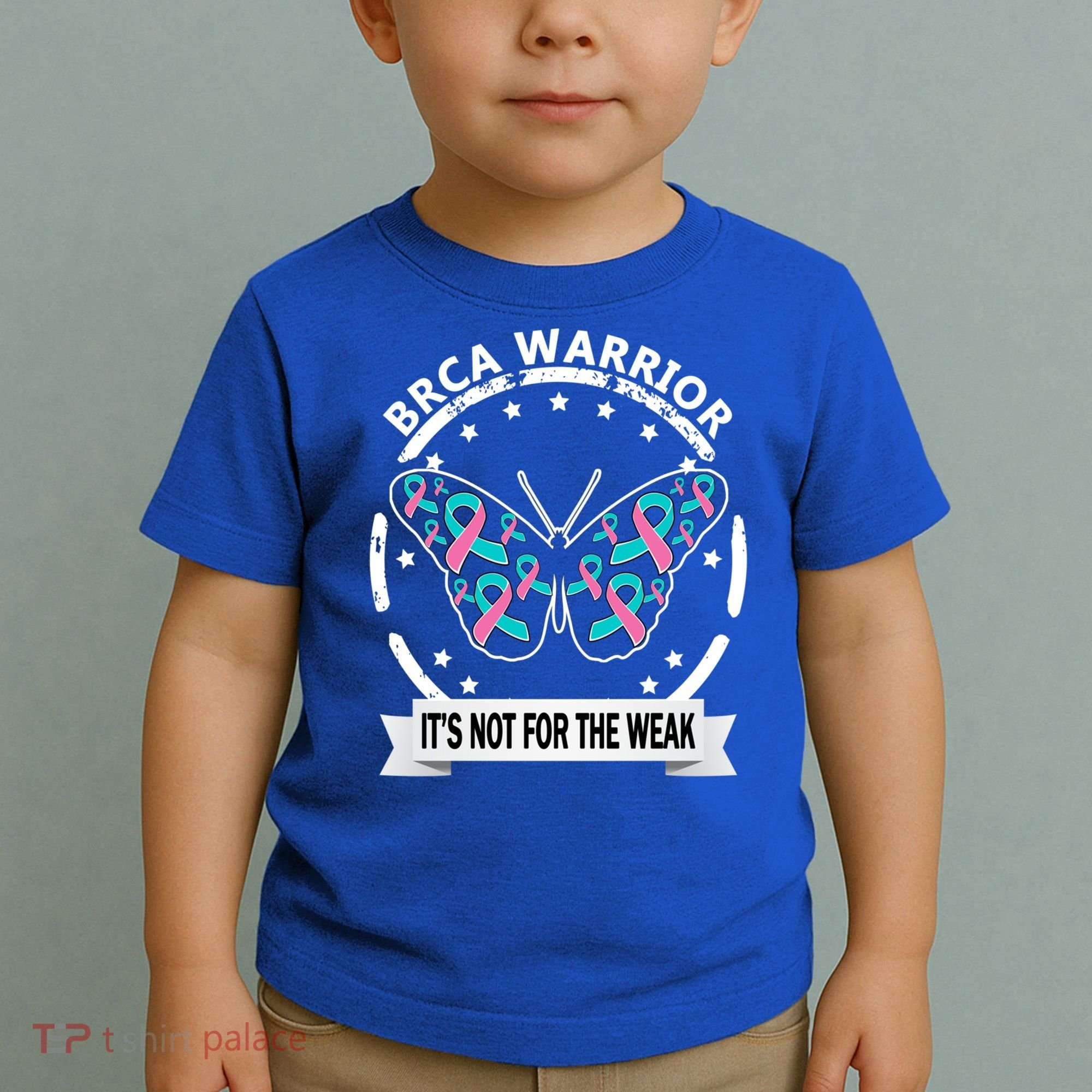 Brca Warrior Teal Pinkgiftribbon Breast Cancer Warrior Meaningful Gift Toddler T-Shirt