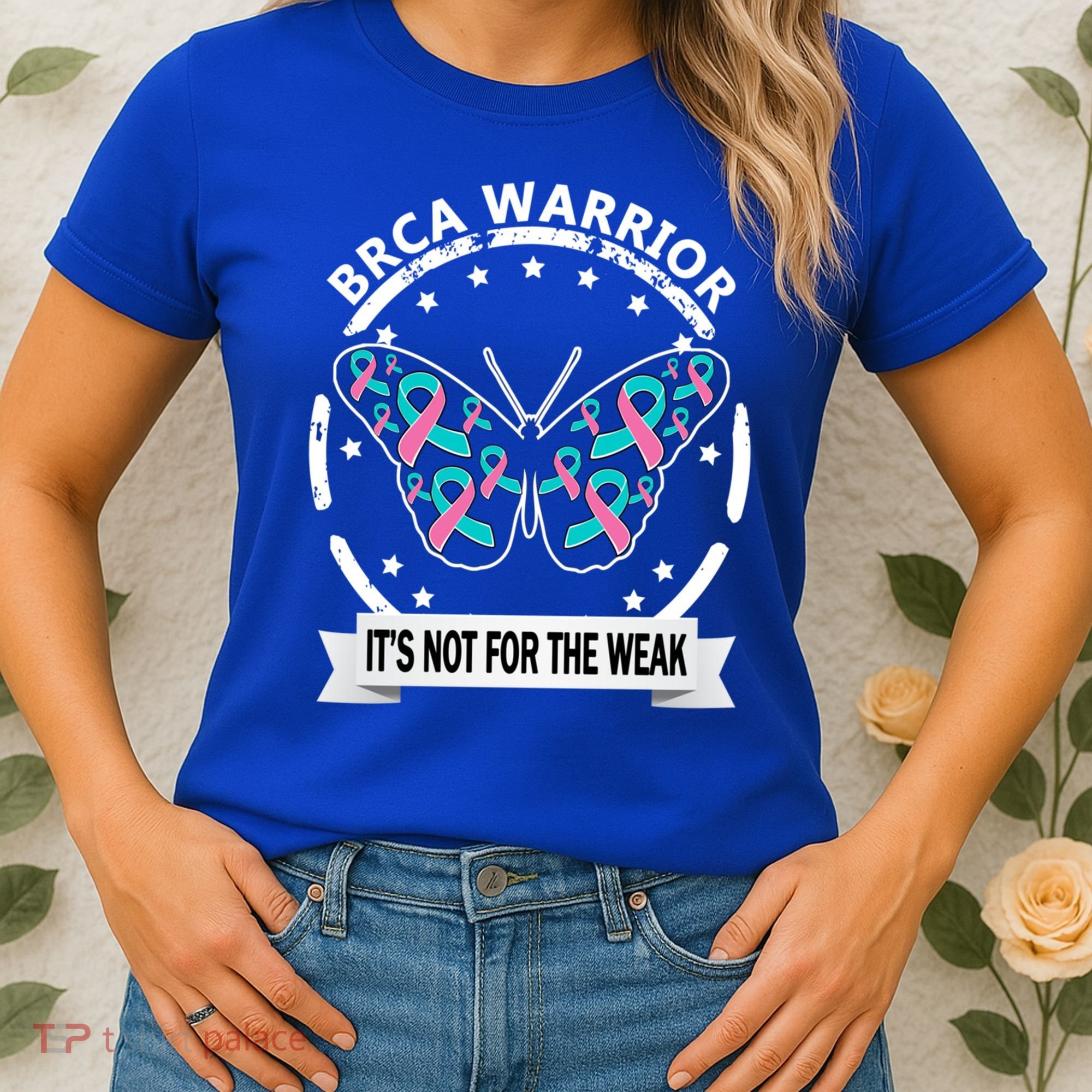 Brca Warrior Teal Pinkgiftribbon Breast Cancer Warrior Meaningful Gift Women's T-Shirt