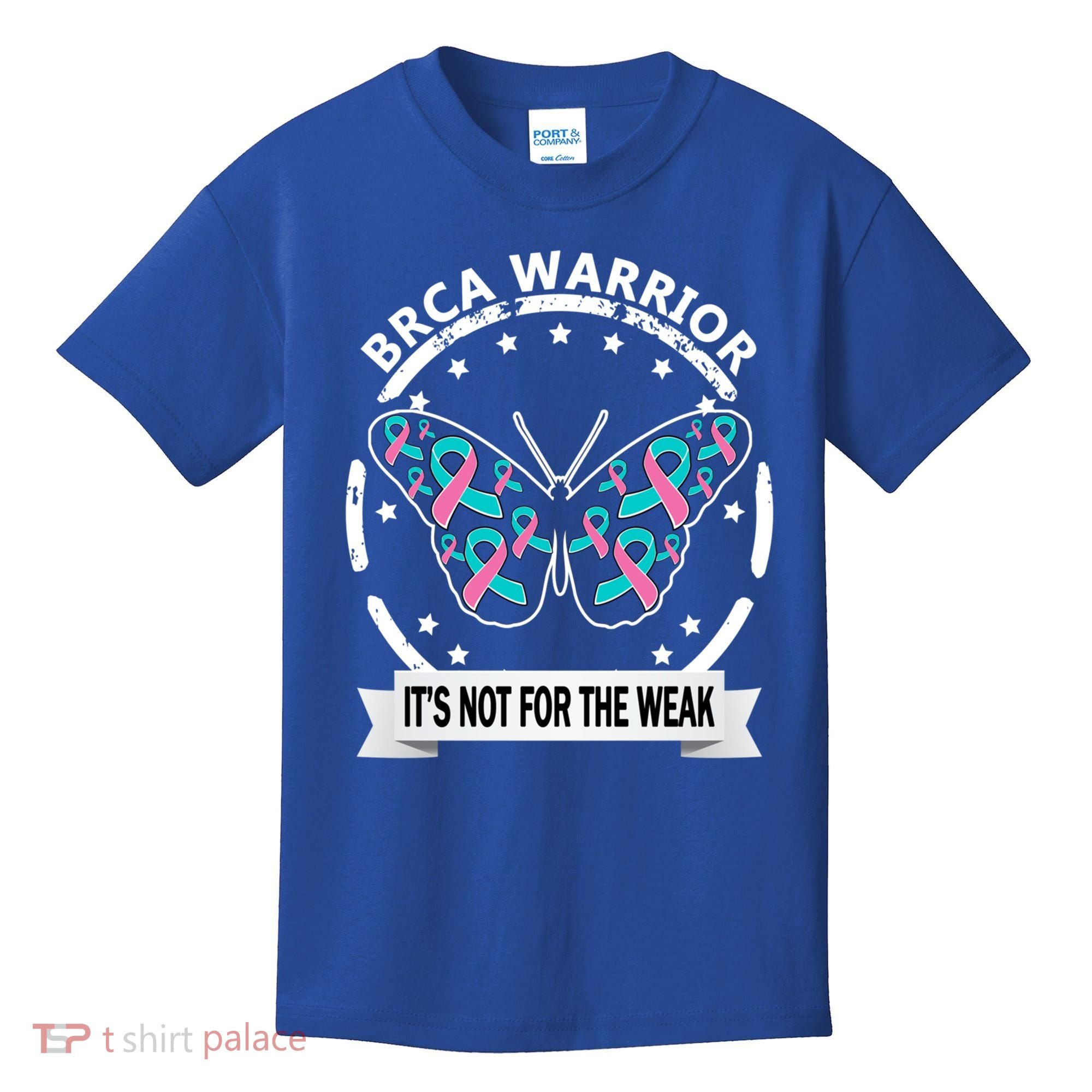 Brca Warrior Teal Pinkgiftribbon Breast Cancer Warrior Meaningful Gift Kids T-Shirt
