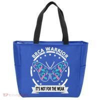Brca Warrior Teal Pinkgiftribbon Breast Cancer Warrior Meaningful Gift Tote Bag thumb 0