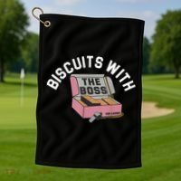 Biscuits With The Boss Golf Towel thumb 1