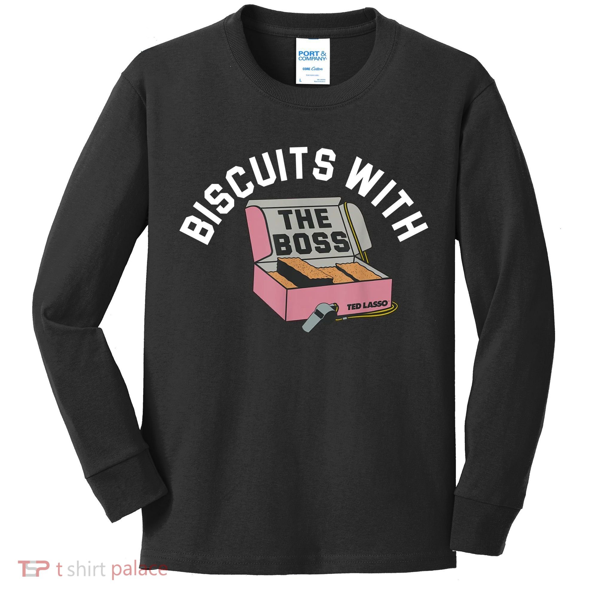 Biscuits With The Boss Kids Long Sleeve Shirt