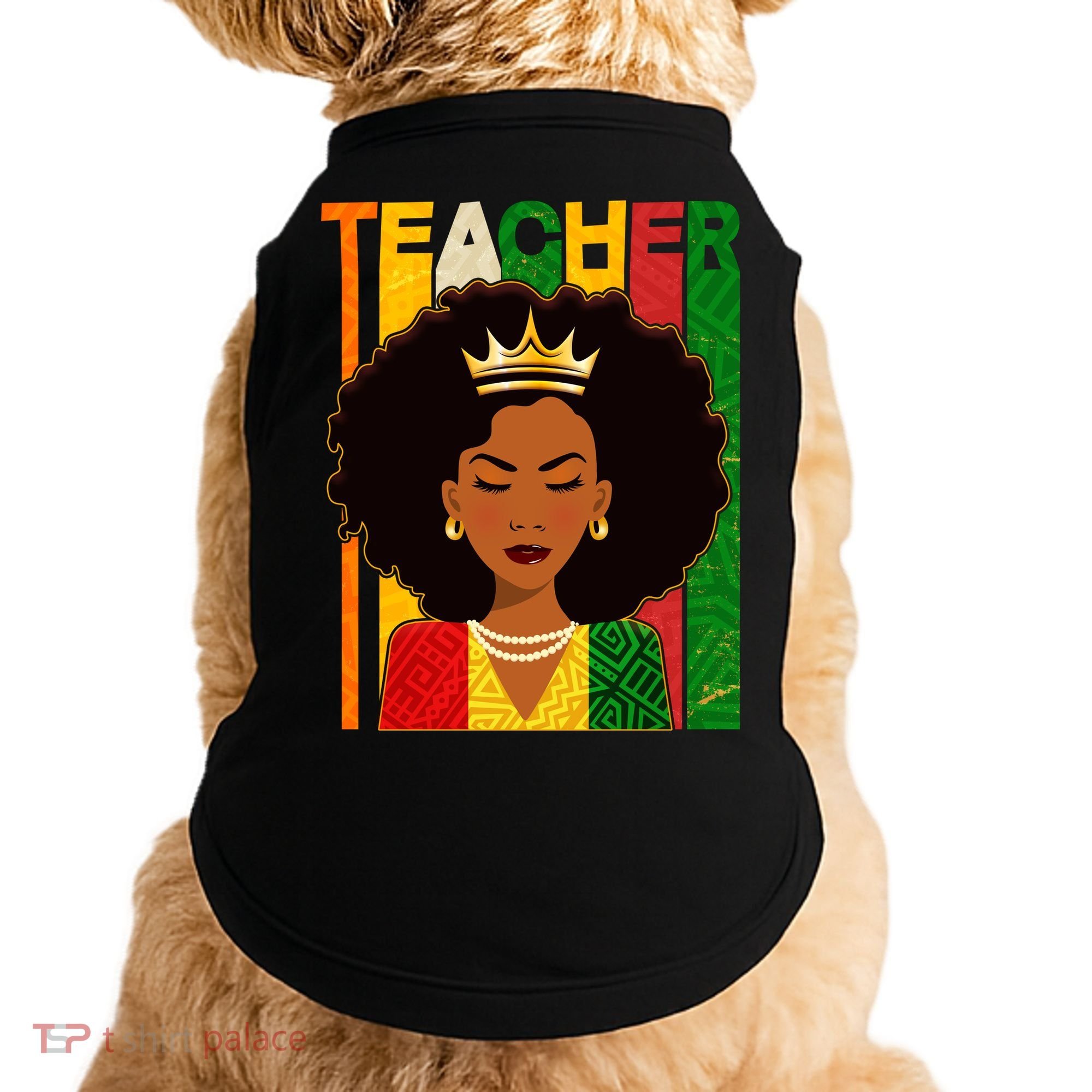Black Woman Teacher African Black American History Doggie Tank