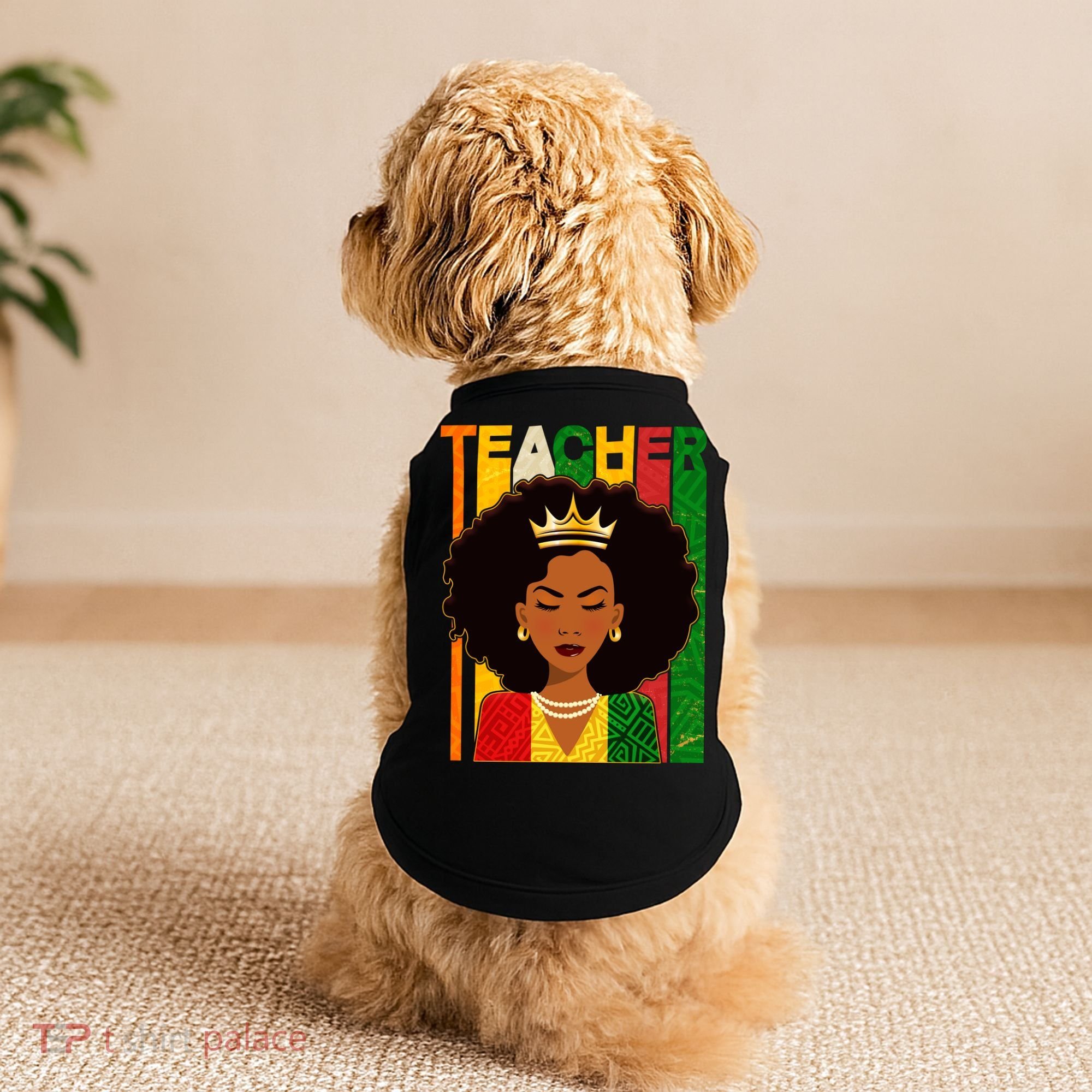 Black Woman Teacher African Black American History Doggie Tank