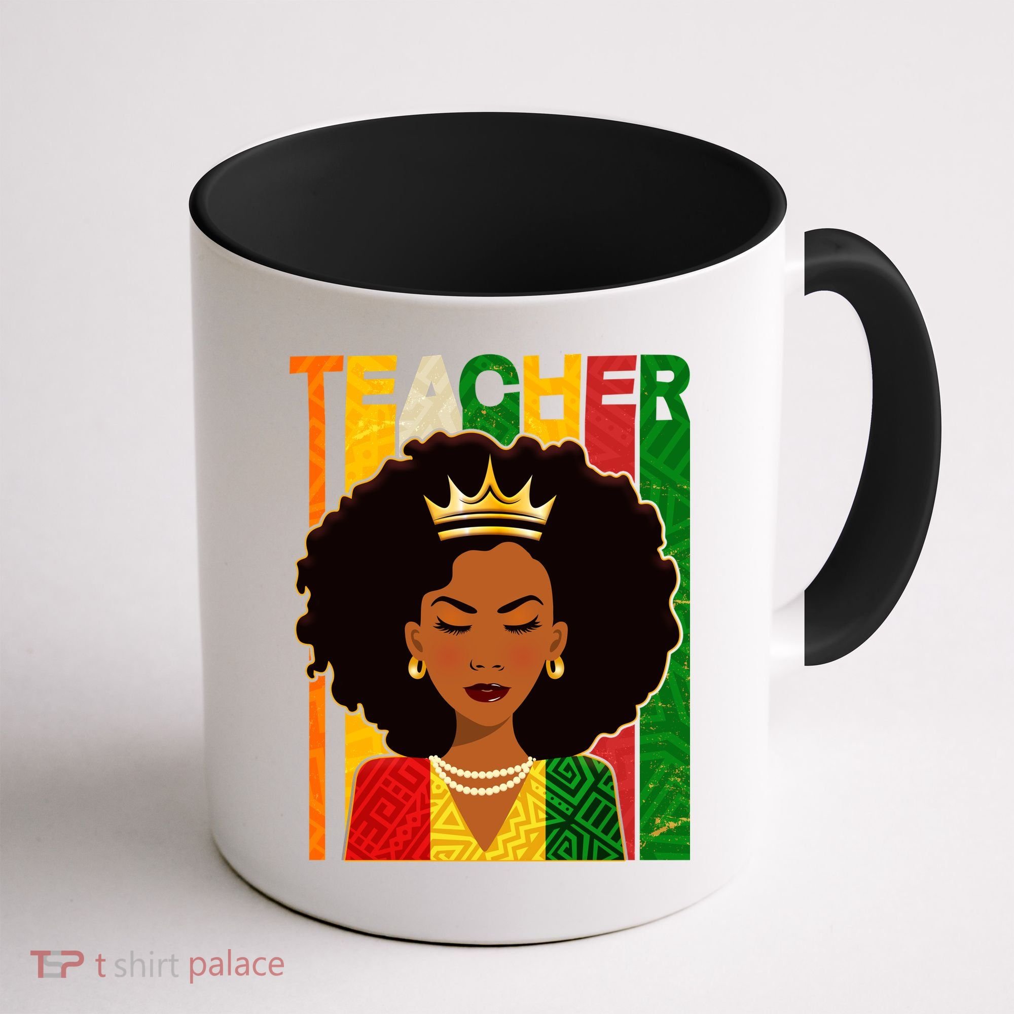 Black Woman Teacher African Black American History Coffee Mug