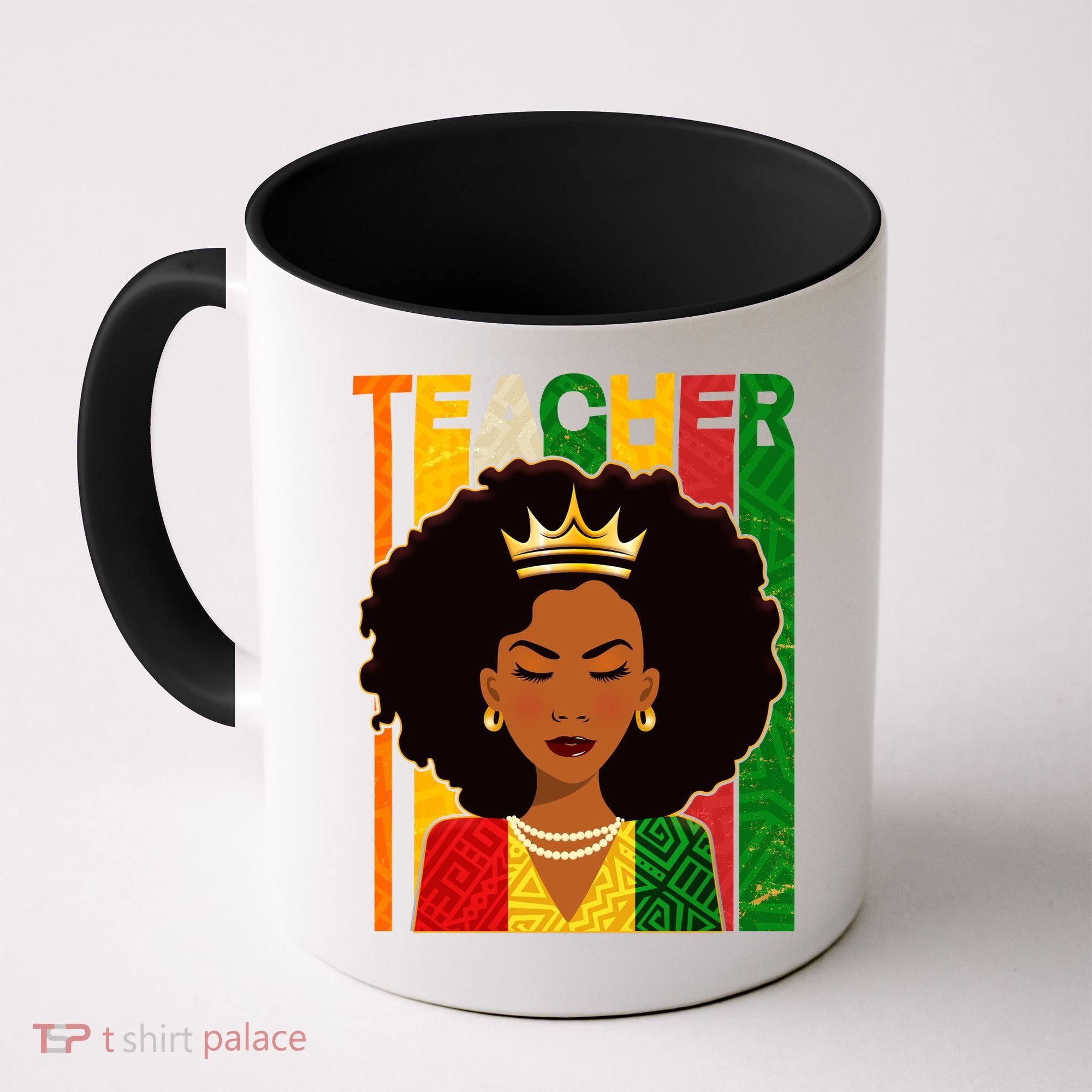 Black Woman Teacher African Black American History Coffee Mug