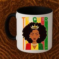 Black Woman Teacher African Black American History Coffee Mug thumb 2