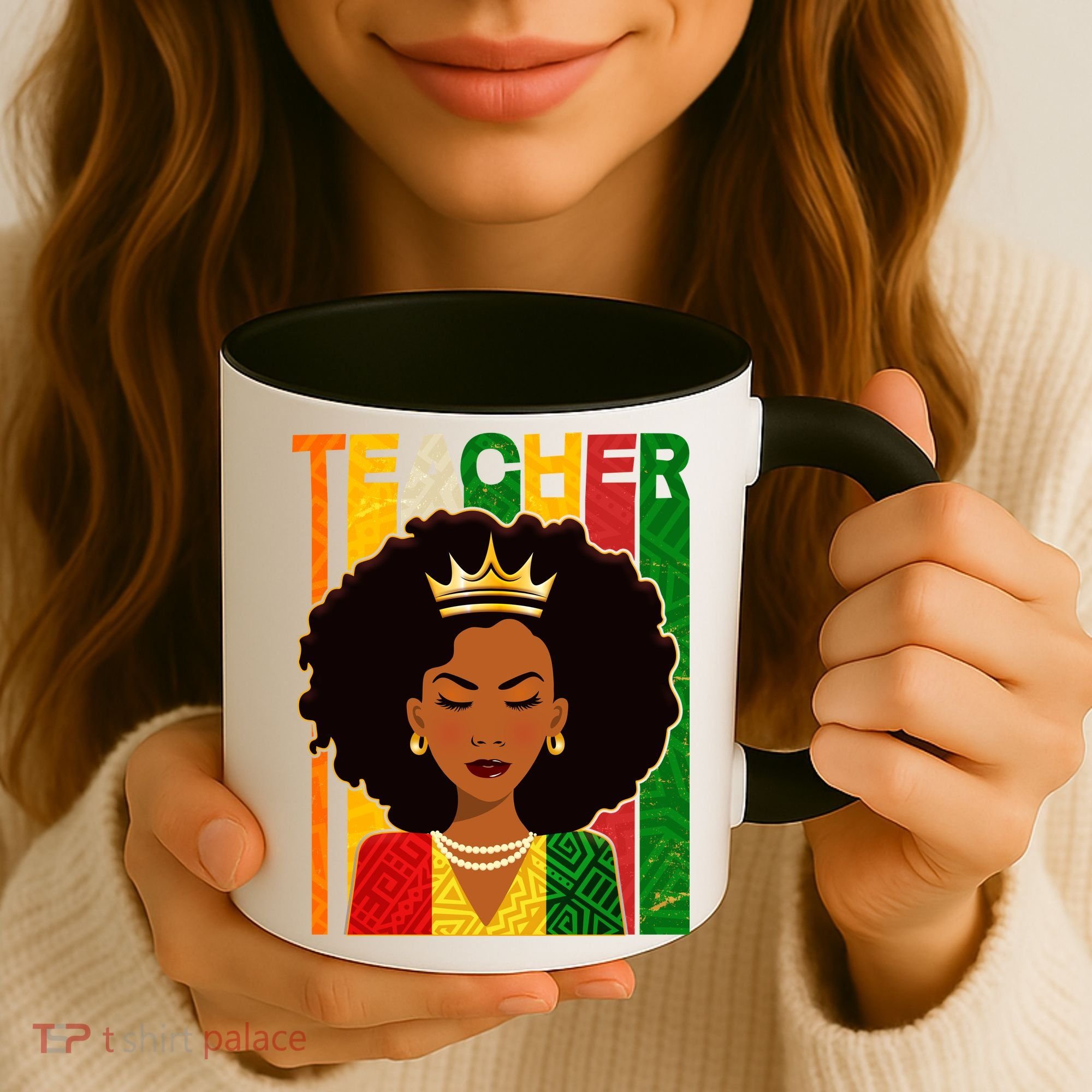 Black Woman Teacher African Black American History Coffee Mug