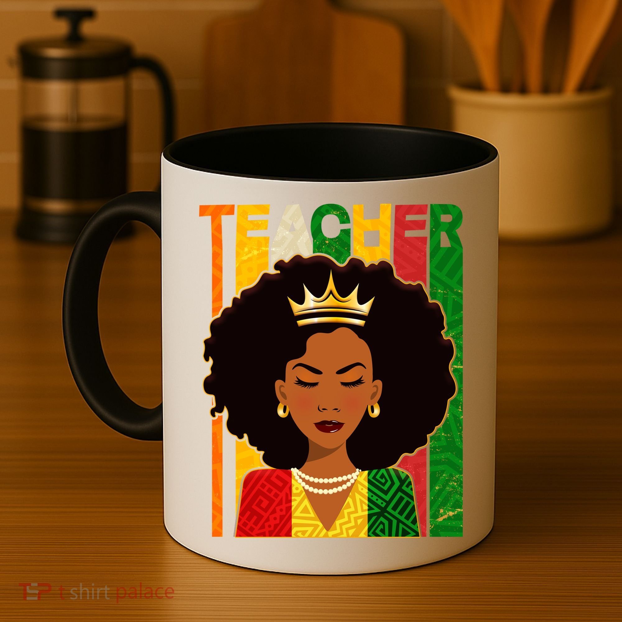 Black Woman Teacher African Black American History Coffee Mug