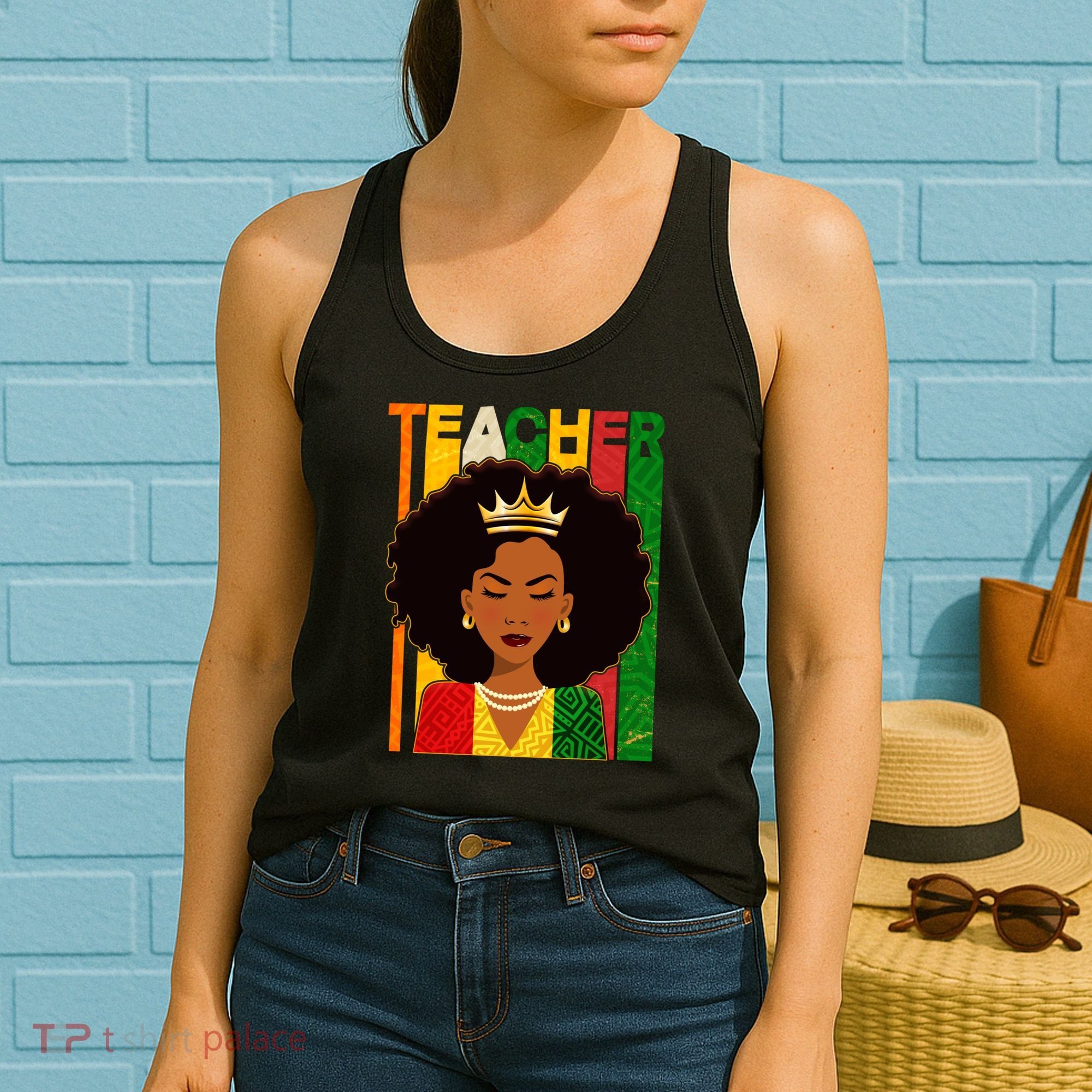 Black Woman Teacher African Black American History Women's Tank Top