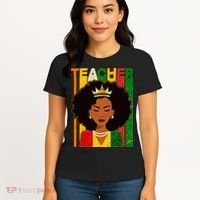 Black Woman Teacher African Black American History Women's T-Shirt thumb 4